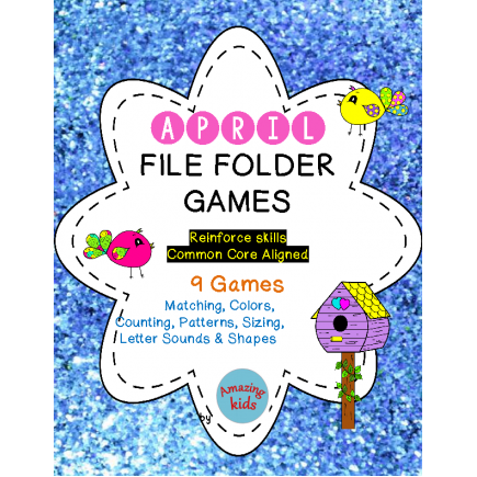 April File Folder Games - FREE - Math & Reading Skills